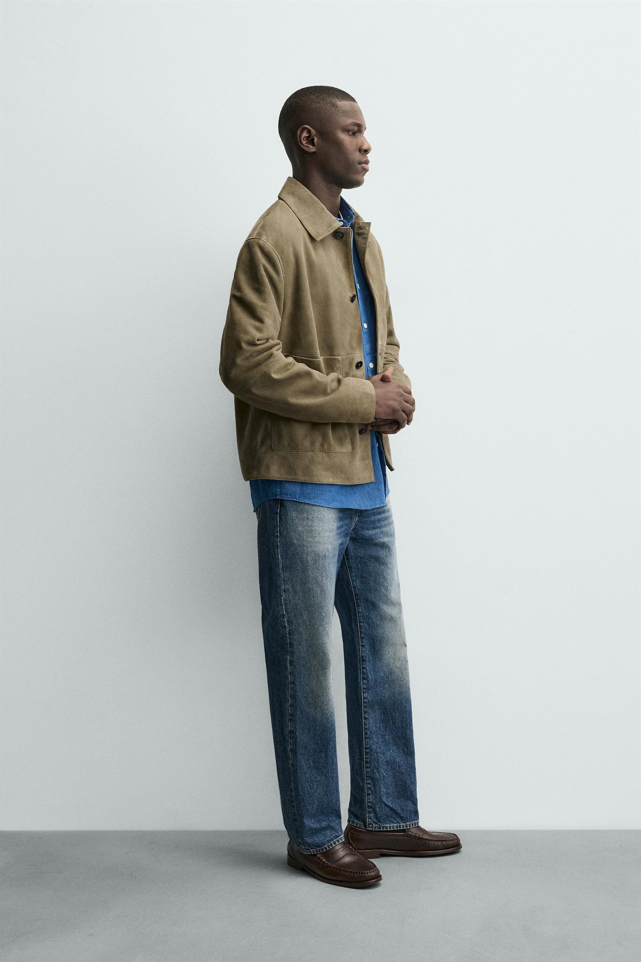 BLOUSON EN CUIR À POCHES